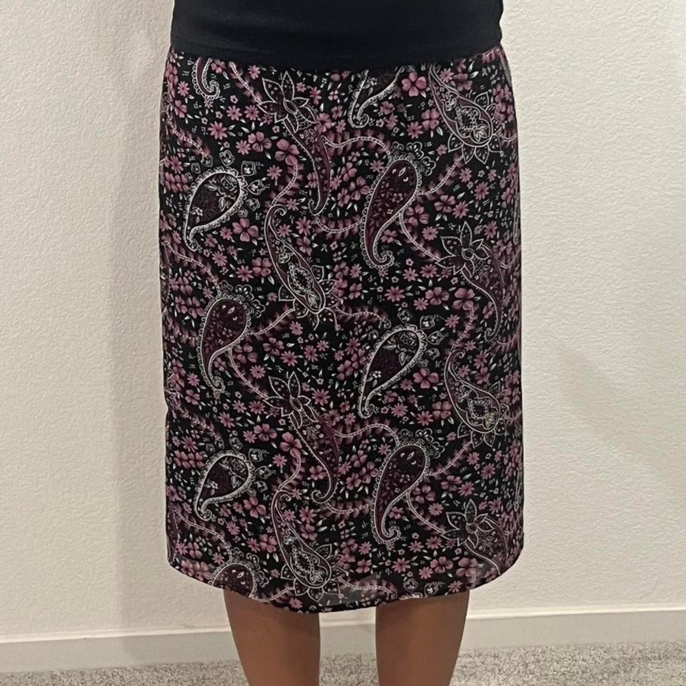 Studio petite paisley vintage early 2000s  midi skirt size petite small